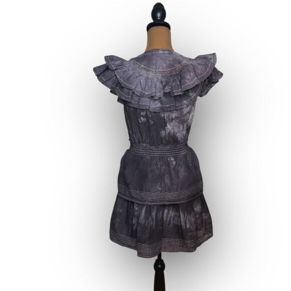 LoveShackFancy x Target, Charcoal Unique Tie Dyed Penelope Dress, Women’s XS - Picture 3 of 10